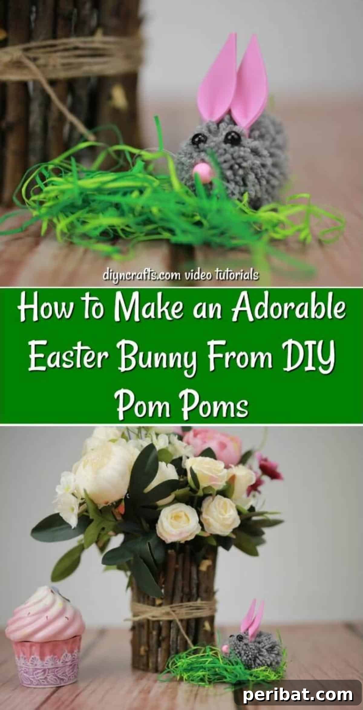 How to Make an Adorable Easter Bunny From DIY Pom Poms - Featured Image