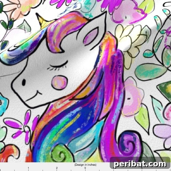 DIY Unicorn Print Drawstring Bag