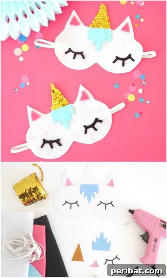 DIY No Sew Unicorn Sleeping Mask