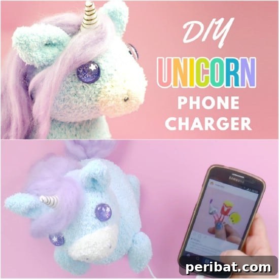 DIY Unicorn Plushie iPhone Charger