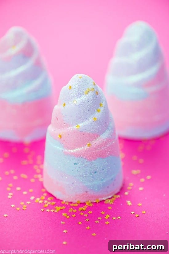 Colorful DIY Unicorn Bath Bombs