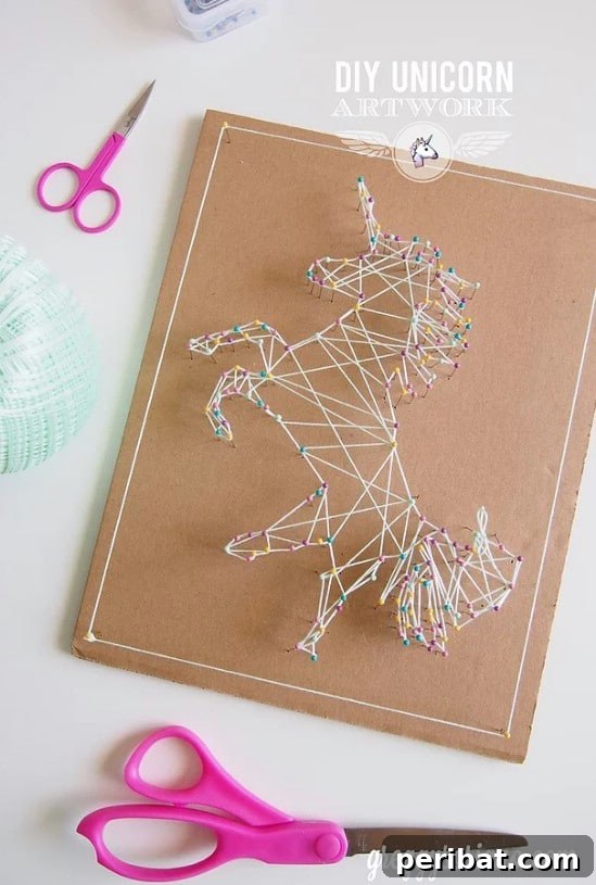 DIY Unicorn String Art