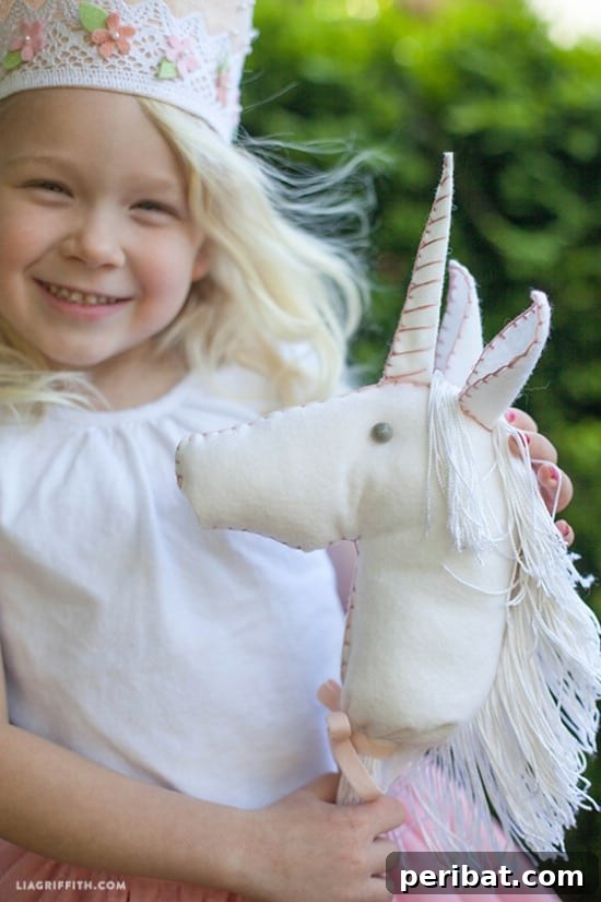 Felt Unicorn – Stick Pony Style