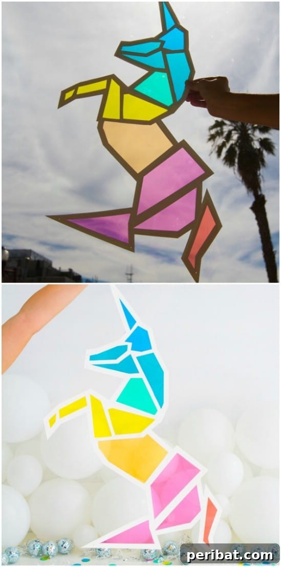 Beautiful DIY Stained Glass Unicorn