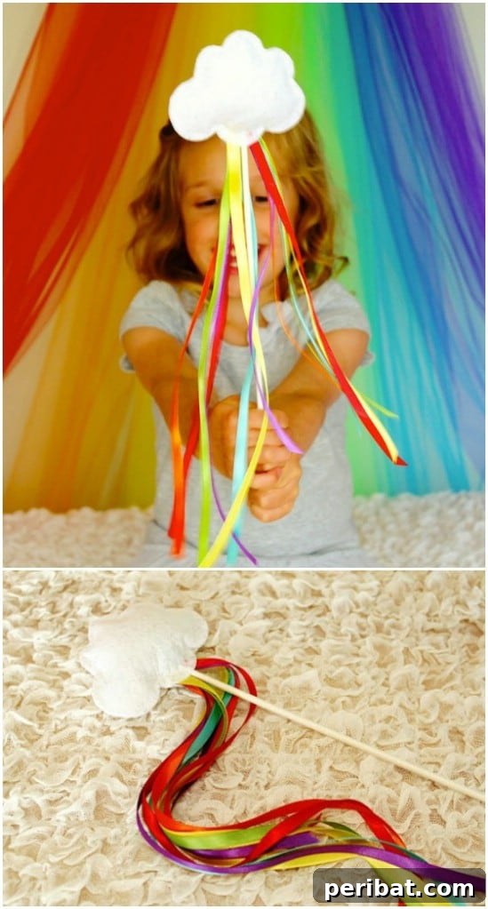 DIY No Sew Rainbow Unicorn Wands