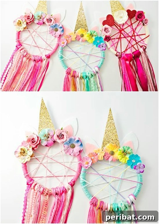 Easy DIY Unicorn Dreamcatchers