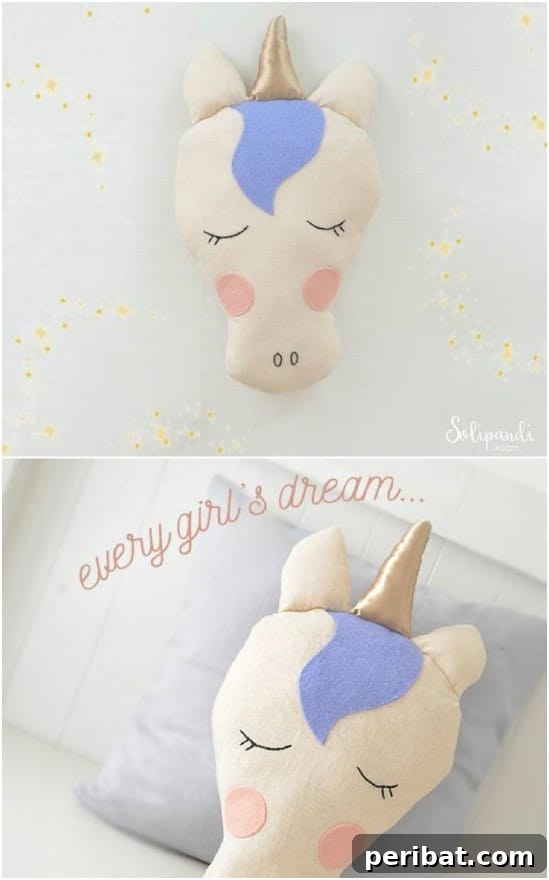 Amazingly Easy Hand Sewn Unicorn Pillow Pattern