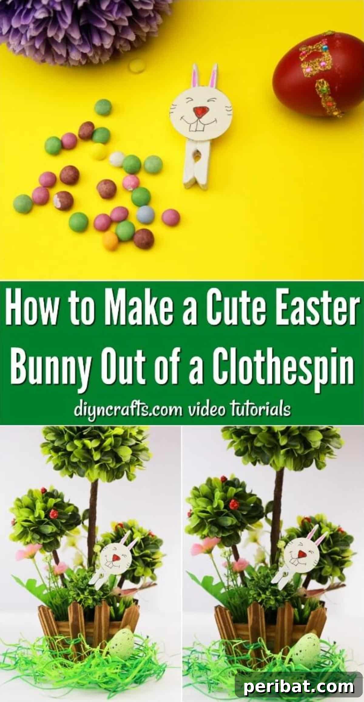 Transform a Clothespin into an Adorable Easter Bunny 2 How to Make a Cute Easter Bunny Out of a Clothespin - Main Image