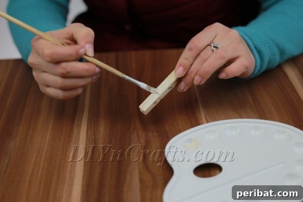 Step 3: Paint the Clothespin White