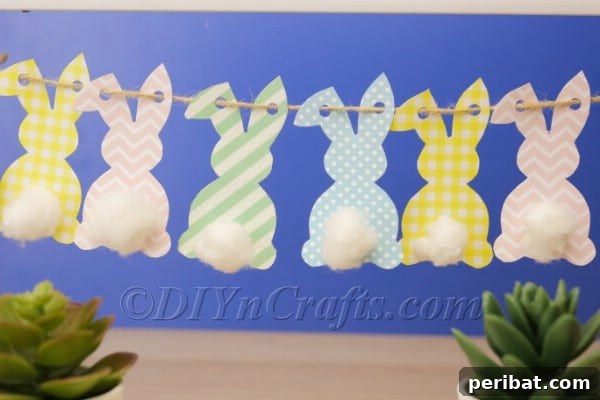 Finished Easter bunny garland