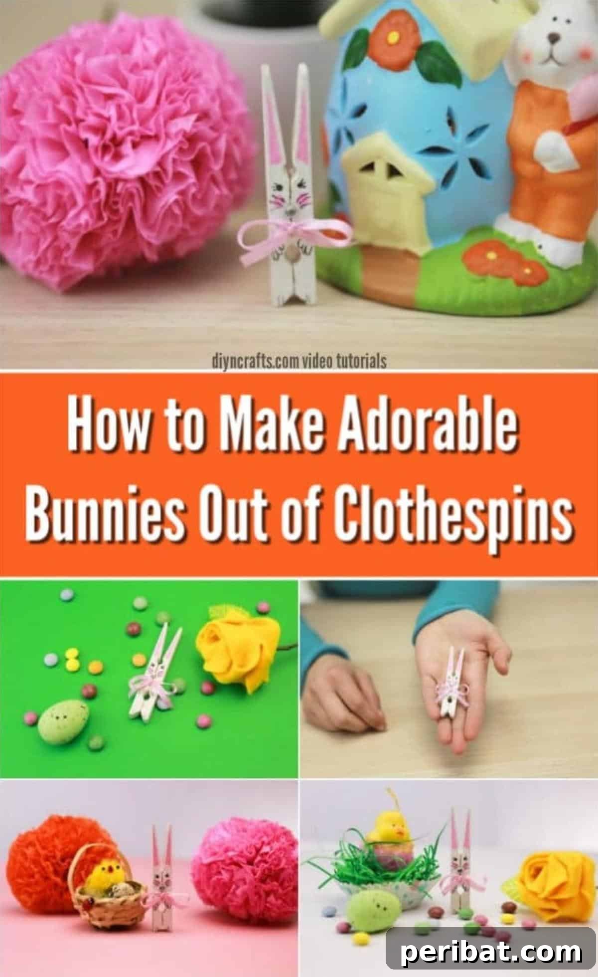 How to Make Adorable Painted Bunnies Out of Clothespins