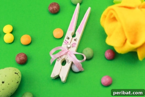 How to Make Adorable Painted Bunnies Out of Clothespins for Easter