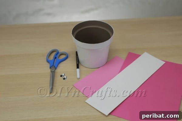 White foam sheet or cardstock for bunny ears
