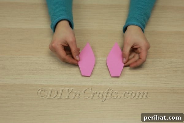 Inner pink ear pieces ready for assembly