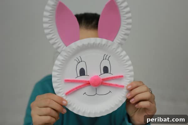 Paper Plate Bunny Face Craft Tutorial