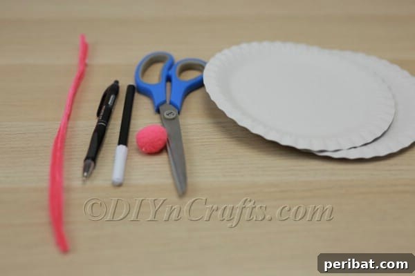 Three Adorable Easter Bunny Crafts Using Paper Plates 13 Cutting out the first bunny ear from a paper plate