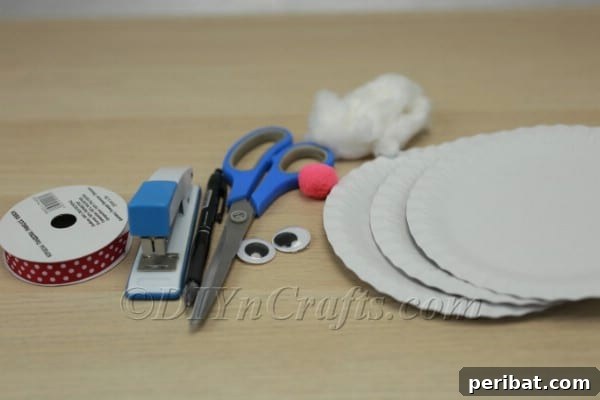 Three Adorable Easter Bunny Crafts Using Paper Plates 26 Starting the paper plate bunny basket craft