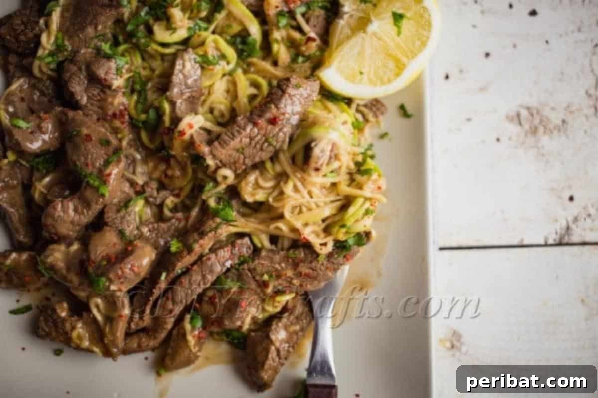 Easy One-Pan Steak Zoodle Stir Fry 3 Ingredients for Steak Stir Fry Marinade