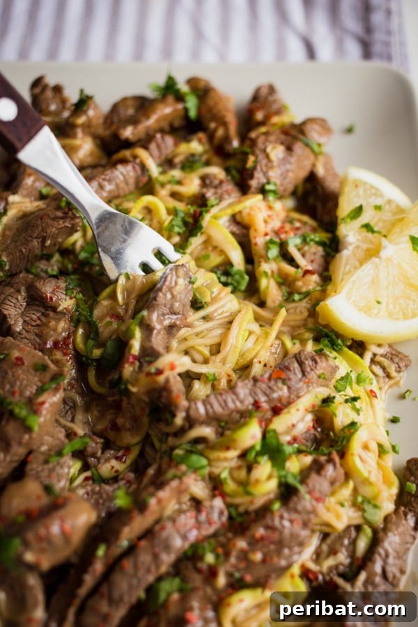 Steak Stir Fry With Zucchini Noodles