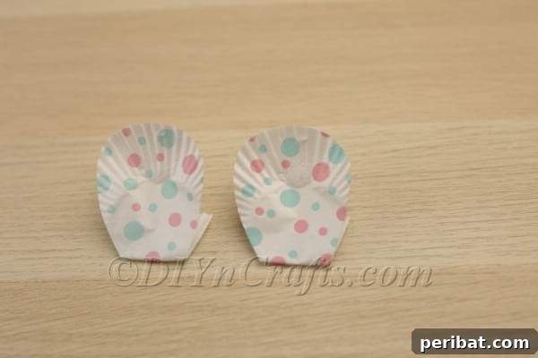 Craft an Adorable Easter Bunny Treat Holder from an Empty Nutella Container 8 Folding the tabs on the bunny ears