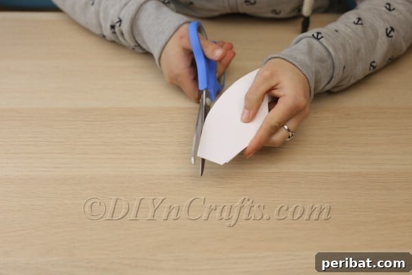 Cutting out bunny ears