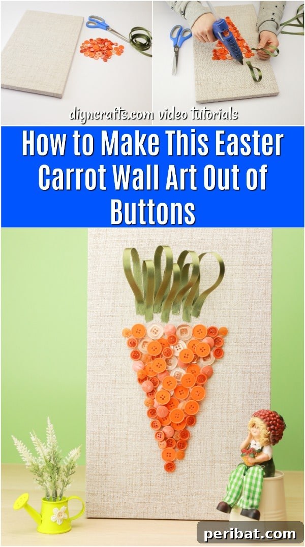 Pin this DIY Easter carrot wall art for later inspiration.