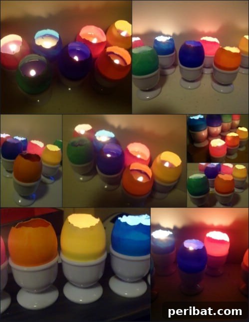 Elegant Eggshell Votive Candles for Easter Decor