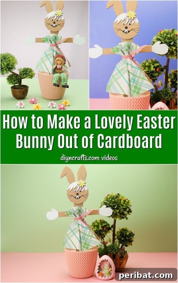 Creative Repurposed Cardboard Easter Bunny Decoration