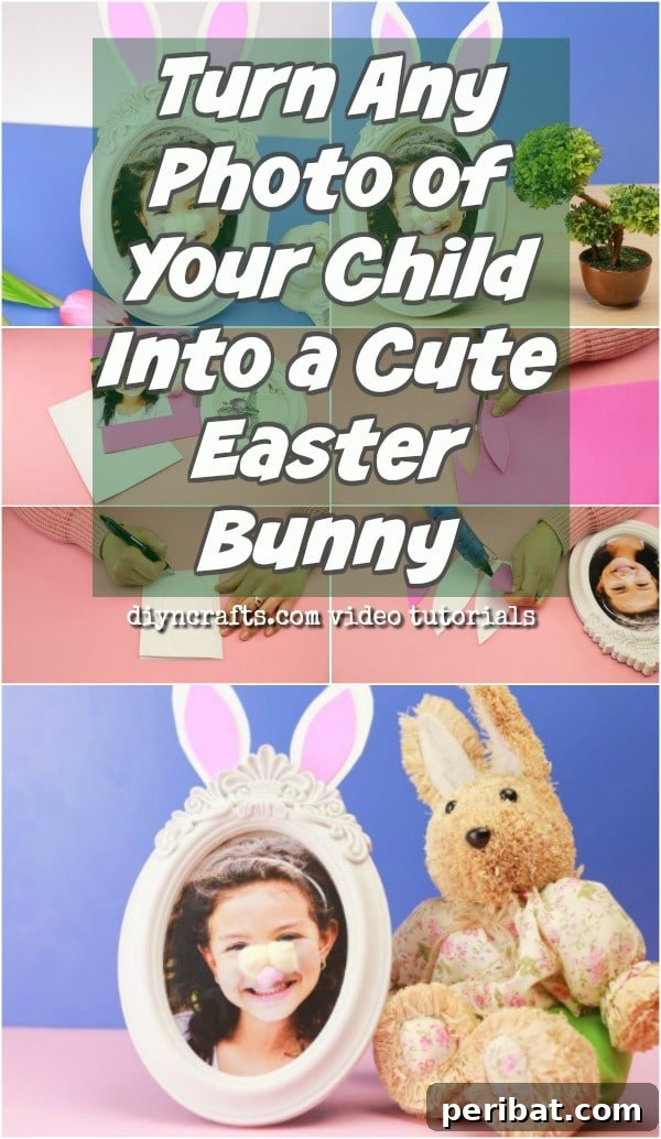 Adorable DIY Easter Bunny Photo Craft for Family Decor