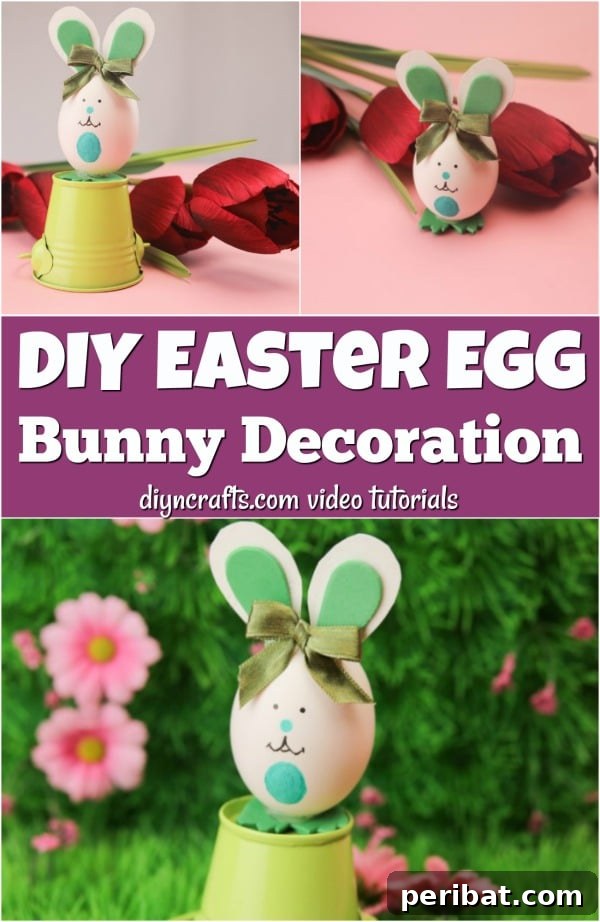 Cute Easter Bunny Egg Decoration Craft