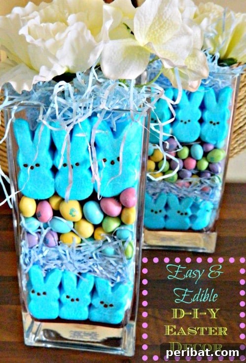 105 Creative DIY Easter Decor Ideas 20 Delicious Vase Display - Creative Easter Decor with Candy