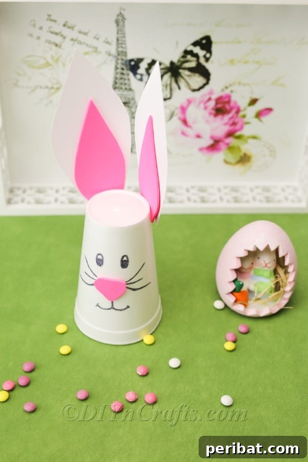 Easy DIY Easter Bunny From Styrofoam Cup Craft