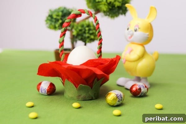 DIY Tissue Paper Easter Basket Flower Decoration
