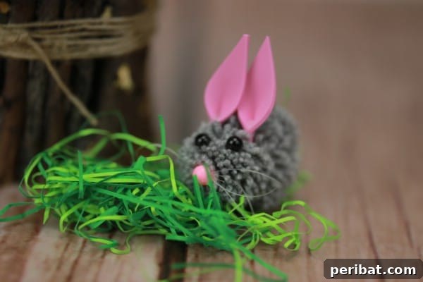 105 Creative DIY Easter Decor Ideas 40 The Most Adorable DIY Pom Pom Easter Bunny Craft