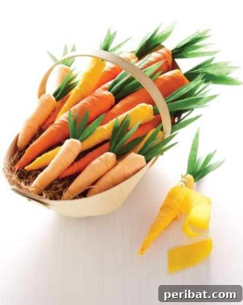 105 Creative DIY Easter Decor Ideas 48 Charming Crepe Paper Carrots for Easter Decor