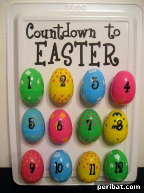 105 Creative DIY Easter Decor Ideas 53 DIY Countdown to Easter Calendar with Plastic Eggs