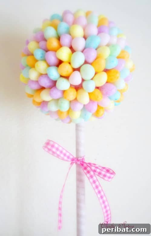 105 Creative DIY Easter Decor Ideas 60 Sweet Jelly Bean Topiaries for Easter Decor