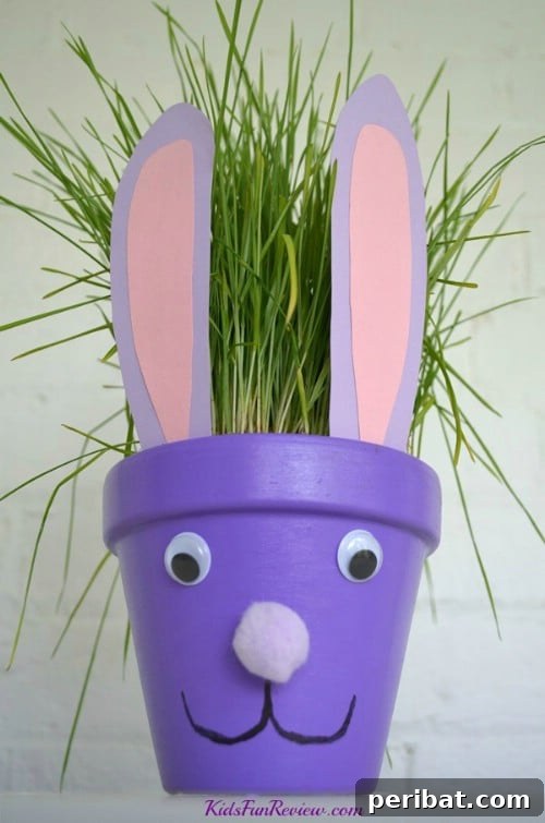 105 Creative DIY Easter Decor Ideas 61 DIY Easter Bunny Flower Pots for Spring Plants