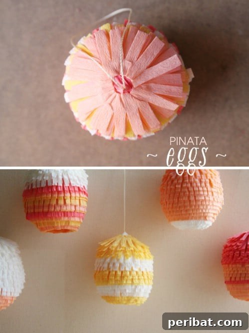 105 Creative DIY Easter Decor Ideas 63 Colorful Egg Piñatas for Easter Party Fun