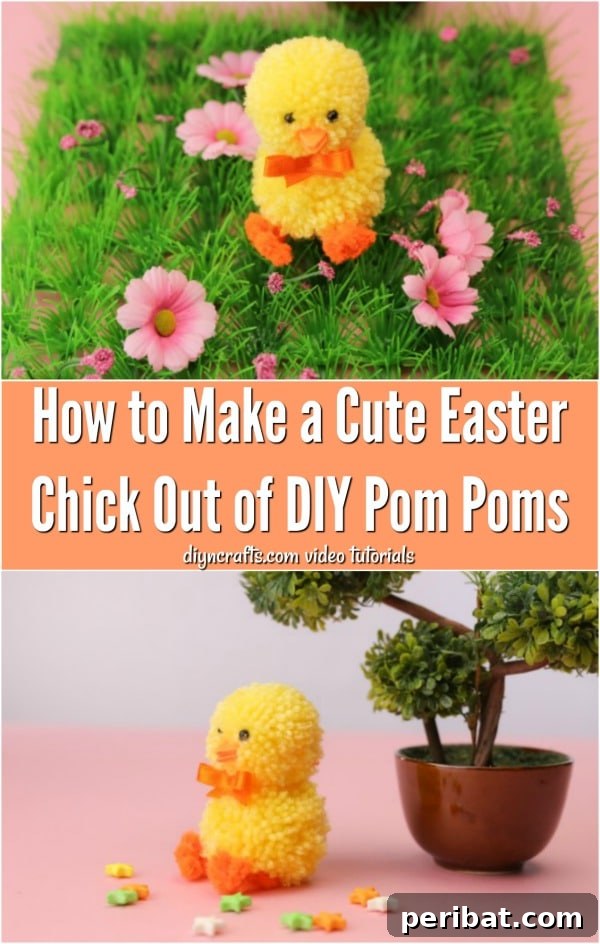 Cute DIY Pom Pom Easter Chick Craft
