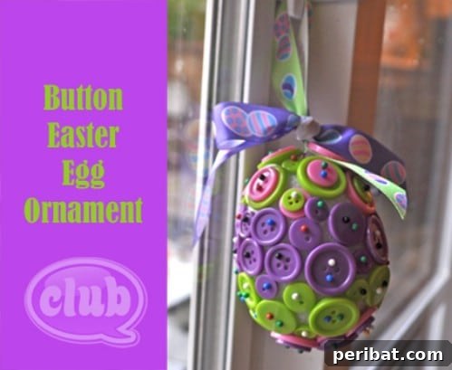 105 Creative DIY Easter Decor Ideas 91 Colorful Button Easter Eggs Craft