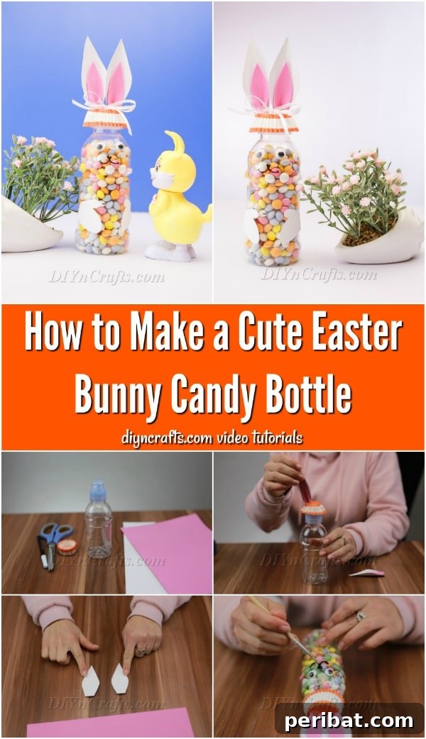 105 Creative DIY Easter Decor Ideas 92 Adorable Bunny Bottle Candy Holders for Easter Treats