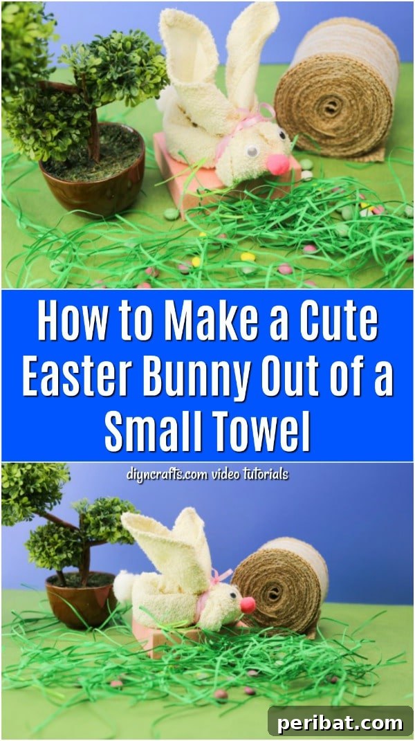 Pin this Towel Easter Bunny craft for later inspiration.