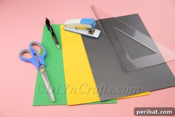 Foam Sheet Fun: Craft Your Own Easter Basket 3 Cutting the main foam strip for the basket body