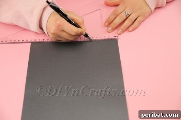 Foam Sheet Fun: Craft Your Own Easter Basket 4 Measuring the foam strip for the Easter basket