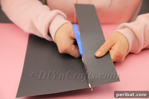 Foam strip cut to desired dimensions