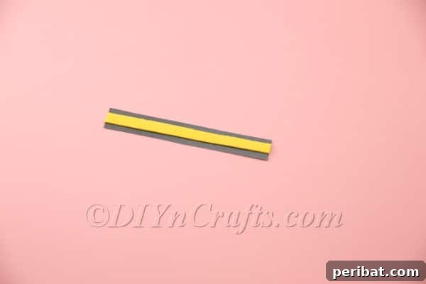 Creating the two-tone handle for the Easter basket