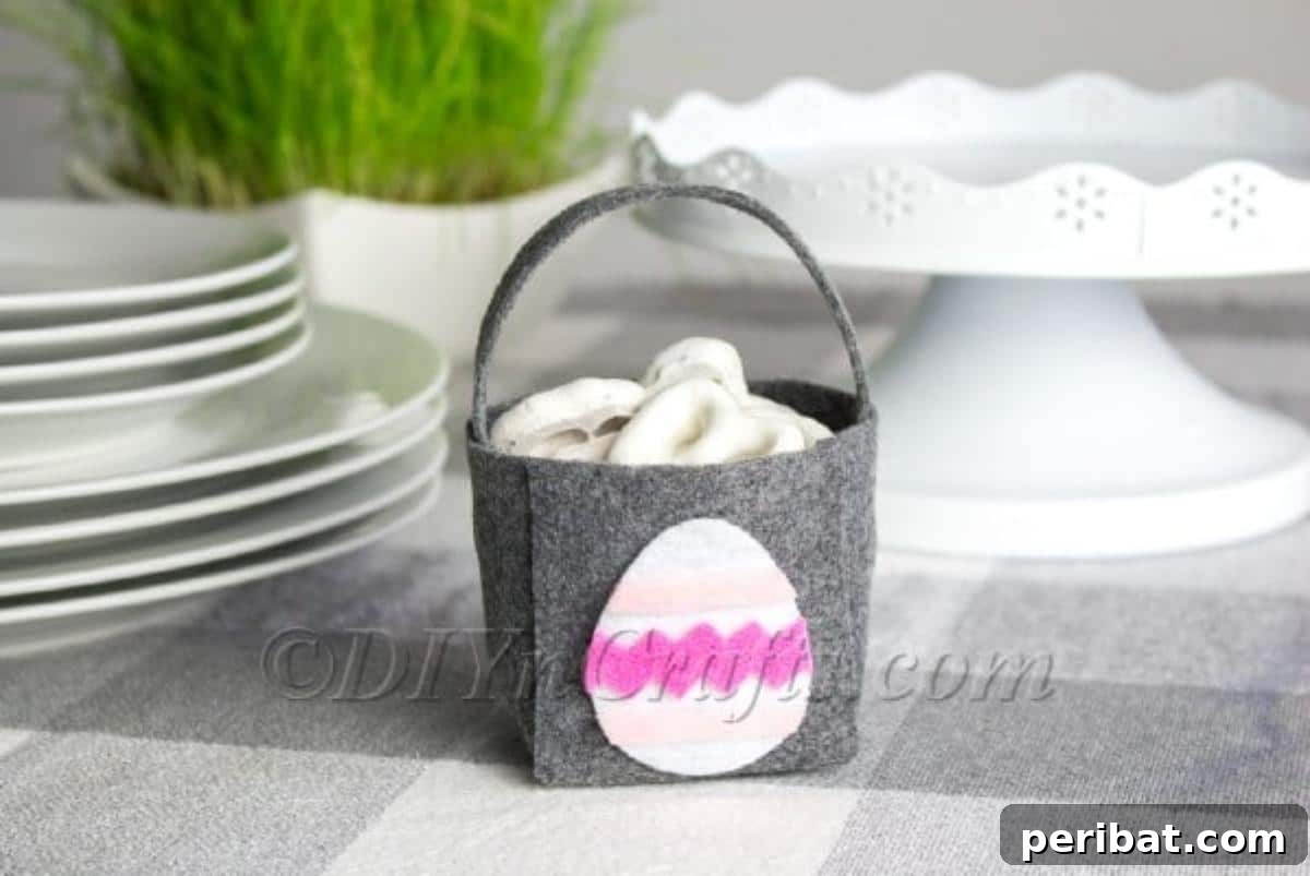 Make a No Sew Easter Basket Free Template Video Tutorial 3 Felt easter basket