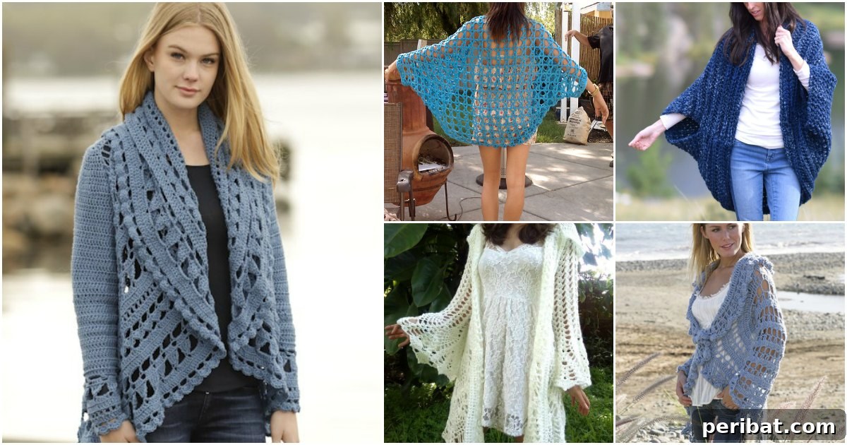 Crochet DIY cardigan project with yarn and hook