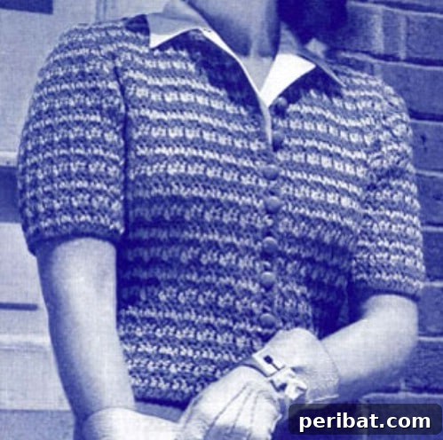 Short Sleeved Americana Cardigan in red, white, and blue stripes